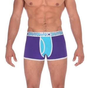 GINCH Gonch Purple Haze Trunk Brief Statement Graphic Underwear NIP